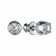 Серебряные серьги АЛЬКОР 02-3188/00ГХ-00 с фианитом и горным хрусталём