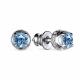 Серебряные серьги АЛЬКОР 02-3188/00ТС-00 с топазом и фианитом