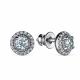 Серебряные серьги АЛЬКОР 02-3190/00ТБ-00 с топазом и фианитом
