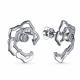 Серебряные серьги АЛЬКОР 02-3194/000Б-00 с бриллиантом