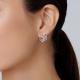 Серебряные серьги АЛЬКОР 02-3194/000Б-00 с бриллиантом