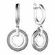 Серебряные серьги АЛЬКОР 02-3227/00КЦ-17 с фианитом