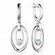 Серебряные серьги АЛЬКОР 02-3232/00ТБ-00 с топазом