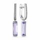 Серебряные серьги АЛЬКОР 02-3233/0КСР-00 с фианитом и ювелирным кристаллом