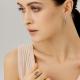 Серебряные серьги АЛЬКОР 02-3233/0ТЗК-00 с фианитом и ювелирным кристаллом