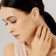 Серебряные серьги АЛЬКОР 02-3233/0ТЗК-00 с фианитом и ювелирным кристаллом