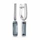 Серебряные серьги АЛЬКОР 02-3233/0ЧБК-00 с фианитом и ювелирным кристаллом