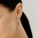 Серебряные серьги АЛЬКОР 02-3233/0ЧБК-00 с фианитом и ювелирным кристаллом