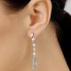 Серебряные серьги АЛЬКОР 02-3235/00ГК-00 с фианитом и ювелирным кристаллом