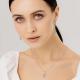 Серебряные серьги АЛЬКОР 02-3235/00ГК-00 с фианитом и ювелирным кристаллом