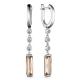 Серебряные серьги АЛЬКОР 02-3235/0ССТ-00 с фианитом и султанитом