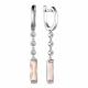 Серебряные серьги АЛЬКОР 02-3235/0ТМК-00 с фианитом и ювелирным кристаллом