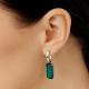 Серебряные серьги АЛЬКОР 02-3236/ЮСТЛ-00 с ювелирным кристаллом