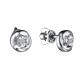 Серебряные серьги АЛЬКОР 02-3242/000Б-00 с бриллиантом