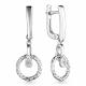 Серебряные серьги АЛЬКОР 02-3245/000Б-00 с бриллиантом