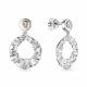 Серебряные серьги АЛЬКОР с золотой накладкой и бриллиантом 02-3284/000Б-00
