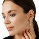Серебряные серьги АЛЬКОР с золотой накладкой и бриллиантом 02-3285/000Б-00