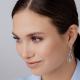Серебряные серьги АЛЬКОР 02-3289/000Б-00 с бриллиантом