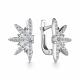Серебряные серьги АЛЬКОР 02-3313/00КЦ-00 с фианитом