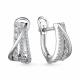 Серебряные серьги АЛЬКОР 02-3346/00КЦ-00 с фианитом