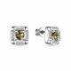 Серебряные серьги АЛЬКОР 02-3380/00СТ-00 с фианитом и султанитом