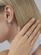 Серебряные серьги АЛЬКОР 02-3390/000Б-00 с бриллиантом