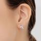 Серебряные серьги АЛЬКОР 02-3490/000Б-00 с бриллиантом
