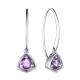 Серебряные серьги АЛЬКОР 02-3513/00АМ-00 с аметистом