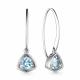 Серебряные серьги АЛЬКОР 02-3513/00ТБ-00 с топазом