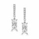 Серьги из лимонного серебра АЛЬКОР 02-3765/00ГХ-00 с горным хрусталём