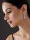 Серебряные серьги АЛЬКОР 02-3822/00ГХ-00 с фианитом и горным хрусталём