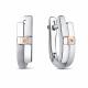 Серебряные серьги АЛЬКОР 02-3893/000Б-00 с бриллиантом
