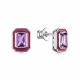 Серебряные серьги АЛЬКОР 02-3896/00АМ-00 с аметистом и эмалью
