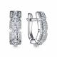 Серебряные серьги АЛЬКОР 02-3933/00КЦ-00 с фианитом