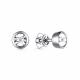 Серебряные серьги АЛЬКОР 02-3948/000Б-00 с бриллиантом