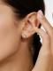 Серебряные серьги АЛЬКОР 02-3948/000Б-00 с бриллиантом