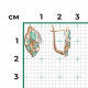 Серьги из комбинированного золота Platina 02-3963-00-106-1111-30 с бриллиантом и изумрудом
