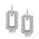 Серебряные серьги АЛЬКОР 02-4057/00КЦ-00 с фианитом