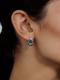 Серебряные серьги АЛЬКОР 02-4061/00АГ-00 с фианитом и агатом