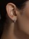Серебряные серьги АЛЬКОР с золотой накладкой и бриллиантом 02-4124/000Б-00