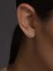 Серебряные серьги АЛЬКОР с золотой накладкой и бриллиантом 02-4131/000Б-00