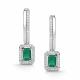 Серебряные серьги АЛЬКОР 02-4219/00АГ-00 с фианитом и агатом