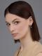 Серебряные серьги Алькор с золотой накладкой и бриллиантом 02-4238/000Б-17
