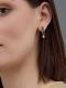 Серебряные серьги Алькор с золотой накладкой и бриллиантом 02-4238/000Б-17