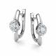 Серебряные серьги АЛЬКОР 02-4282/00КЦ-00 с фианитом