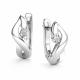Серебряные серьги АЛЬКОР 02-4327/000Б-00 с бриллиантом