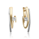 Серьги из комбинированного золота Platina 02-4336-00-401-1121 с фианитом
