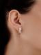 Серебряные серьги АЛЬКОР с золотой накладкой и бриллиантом 02-4338/000Б-00