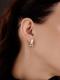 Серебряные серьги Алькор с золотой накладкой и бриллиантом 02-4339/000Б-17