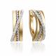 Серьги из комбинированного золота Platina 02-4341-00-401-1121-48 с фианитом